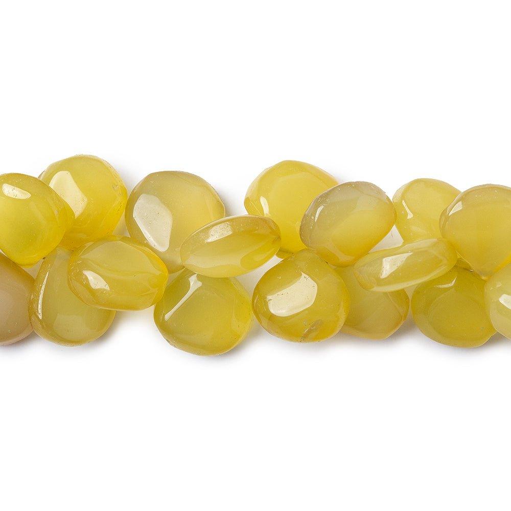 Lemonade Chalcedony Beads Plain 12mm Hearts - The Bead Traders