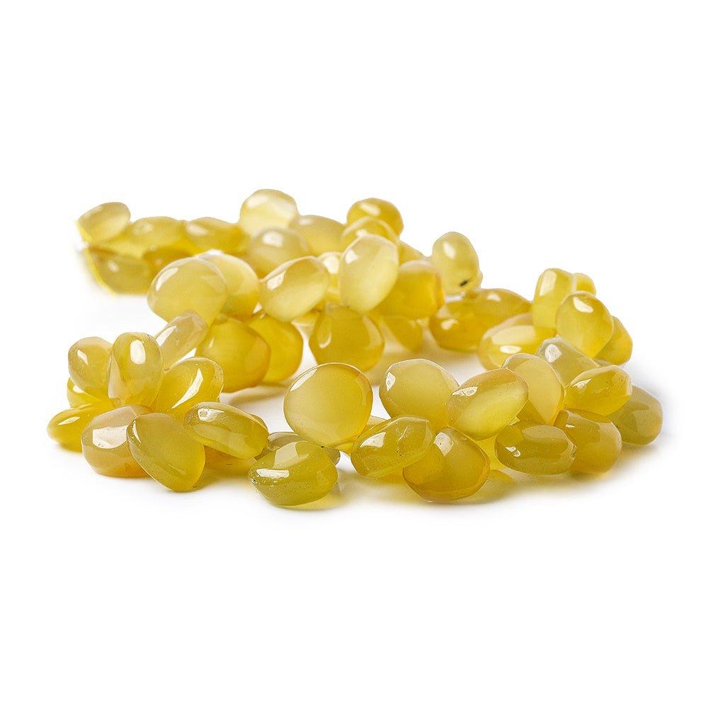 Lemonade Chalcedony Beads Plain 12mm Hearts - The Bead Traders