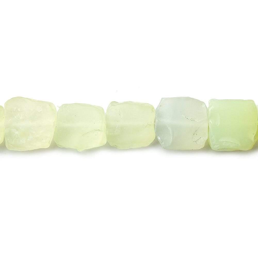 Lemonade Yellow Agate Beads Tumbled Hammer Faceted Squares - Lot of 2 - The Bead Traders