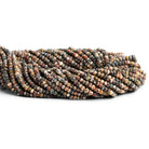 Leopard Skin Jasper Faceted Rondelle Beads 12 inch 130 pieces - The Bead Traders