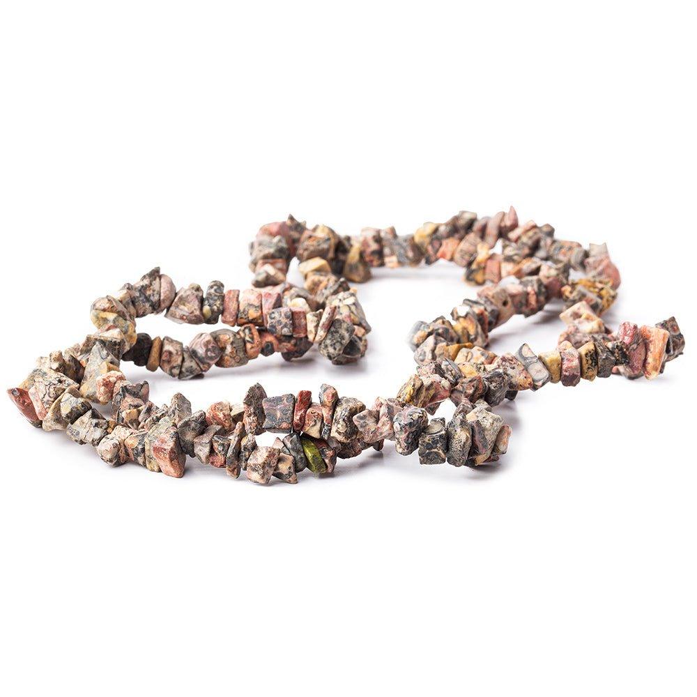 Leopardskin Jasper Chips Beads 6-8mm 34 inch - The Bead Traders