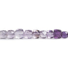 Light Amethyst Faceted Cubes 8 inch 33 beads - The Bead Traders