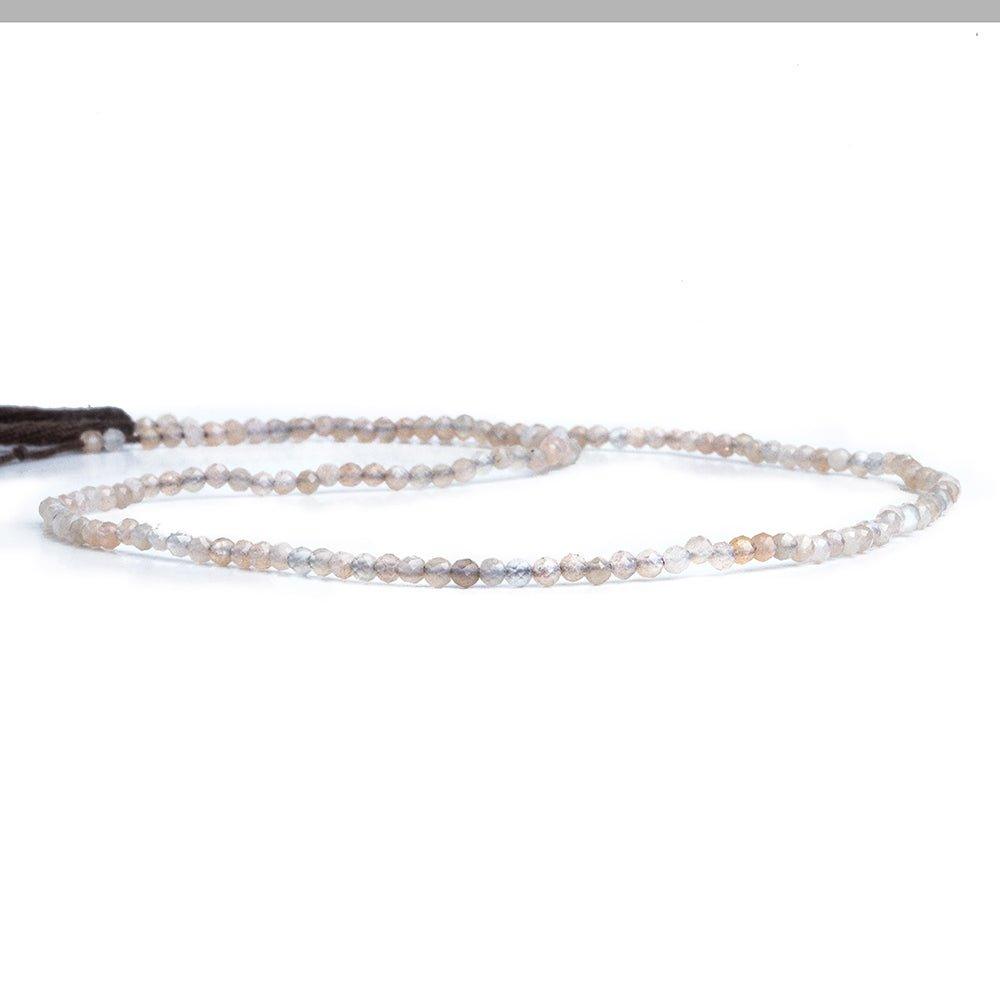 Light Brown Moonstone Microfaceted Round Beads 12 inch 160 pieces - The Bead Traders