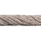 Light Brown Moonstone Microfaceted Round Beads 12 inch 160 pieces - The Bead Traders