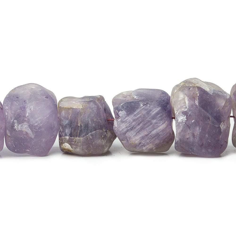 Light Cape Amethyst Beads Tumbled Hammer Faceted Cube 8 inch 18 pieces - The Bead Traders