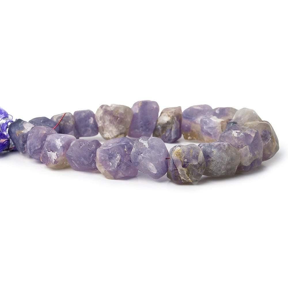 Light Cape Amethyst Beads Tumbled Hammer Faceted Cube 8 inch 18 pieces - The Bead Traders