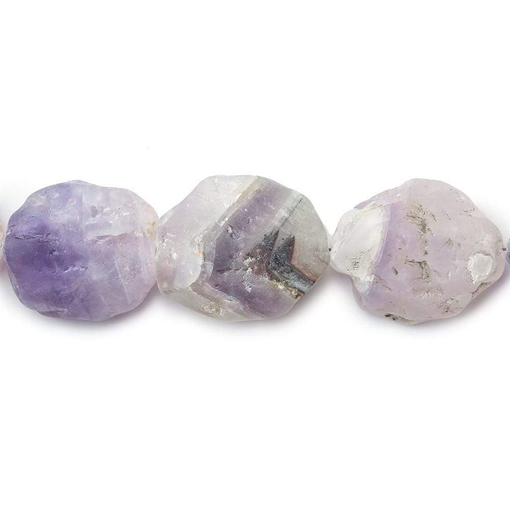 Light Cape Amethyst Hammer Faceted Oval Beads 8 inch 12 pieces - The Bead Traders