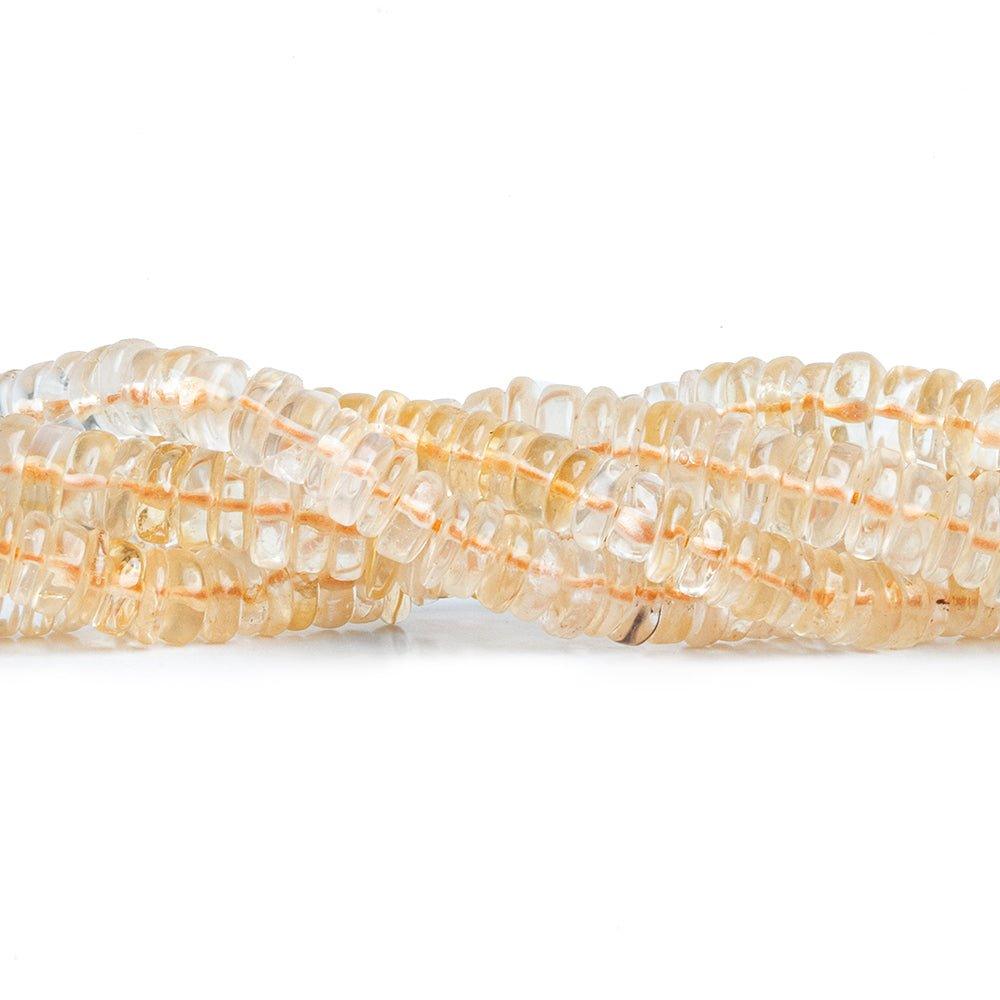 Light Citrine Plain Heishi Beads 14 inch 170 pieces - The Bead Traders