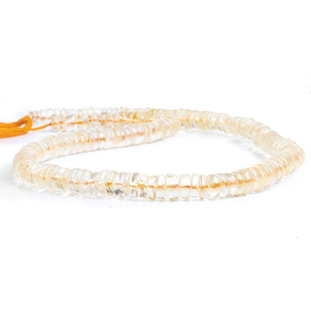 Light Citrine Plain Heishi Beads 14 inch 170 pieces - The Bead Traders