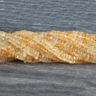 Light Citrine Plain Heishis 14 inch 155 beads - The Bead Traders