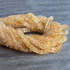 Light Citrine Plain Heishis 14 inch 155 beads - The Bead Traders