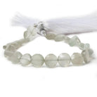 Light Grey Moonstone faceted coin beads 8 inch 23 pieces - The Bead Traders