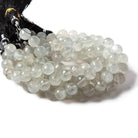 Light Grey Moonstone faceted rounds 8 inch 24 Beads - The Bead Traders