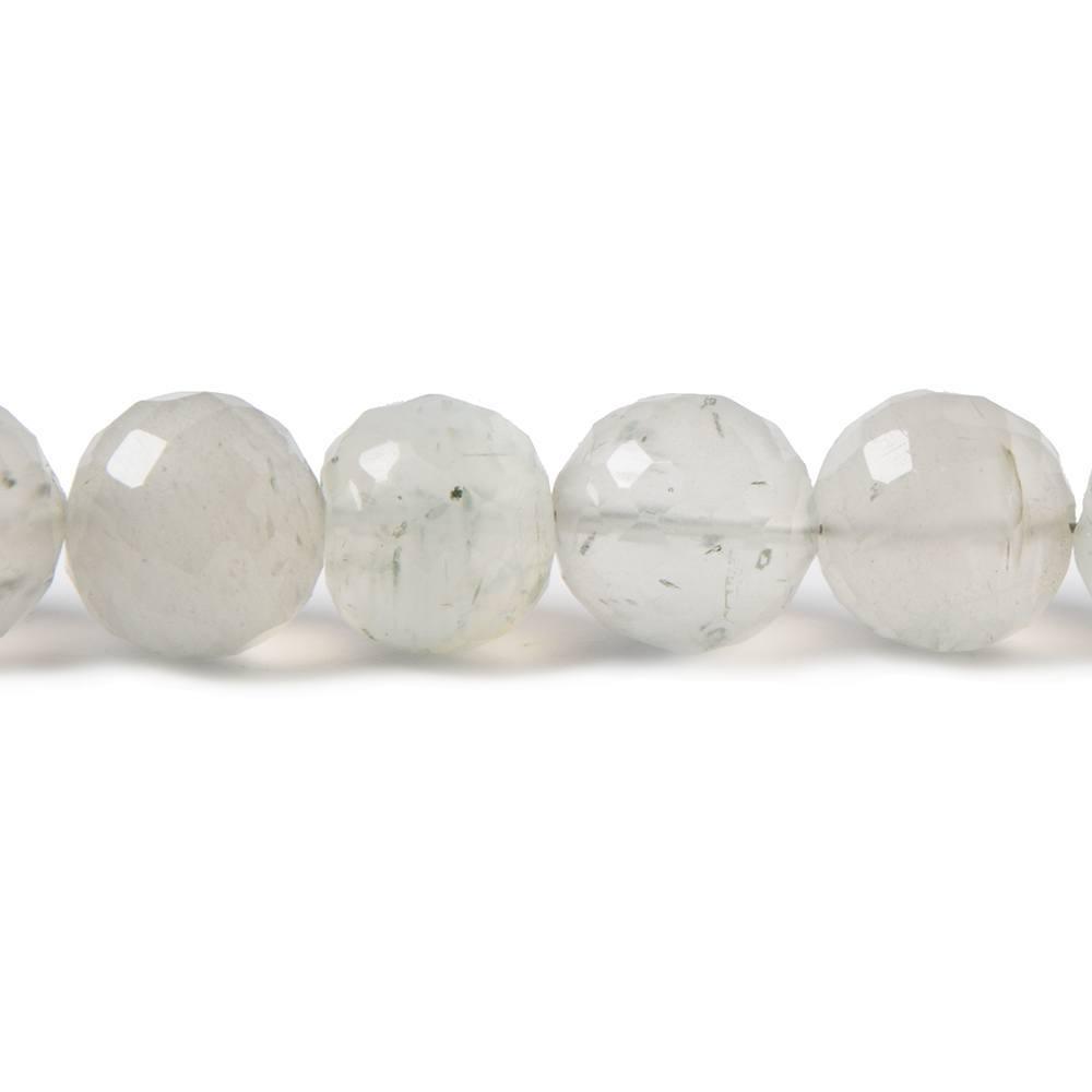 Light Grey Moonstone faceted rounds 8 inch 24 Beads - The Bead Traders