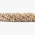 Light Mocha Beige Baroque Flat Freshwater Pearls 16 inch 87 pieces 5x4-6x4mm - The Bead Traders