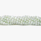 Light Pistachio Green Baroque Flat Freshwater Pearls 16 inch 87 pieces 5x4-6x4mm - The Bead Traders