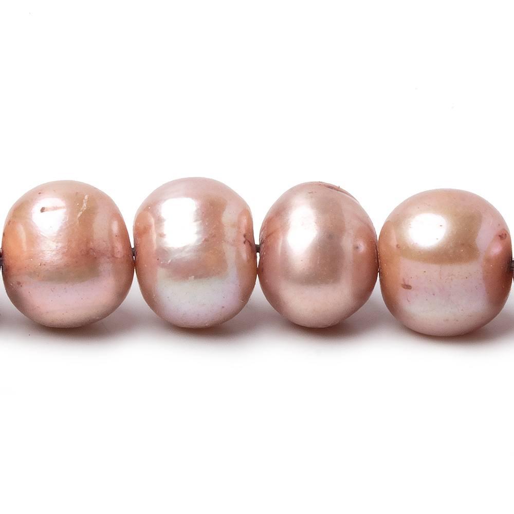 Light Rose Side Drilled Baroque Freshwater Pearl Strand 42 pieces 11x9mm average - The Bead Traders