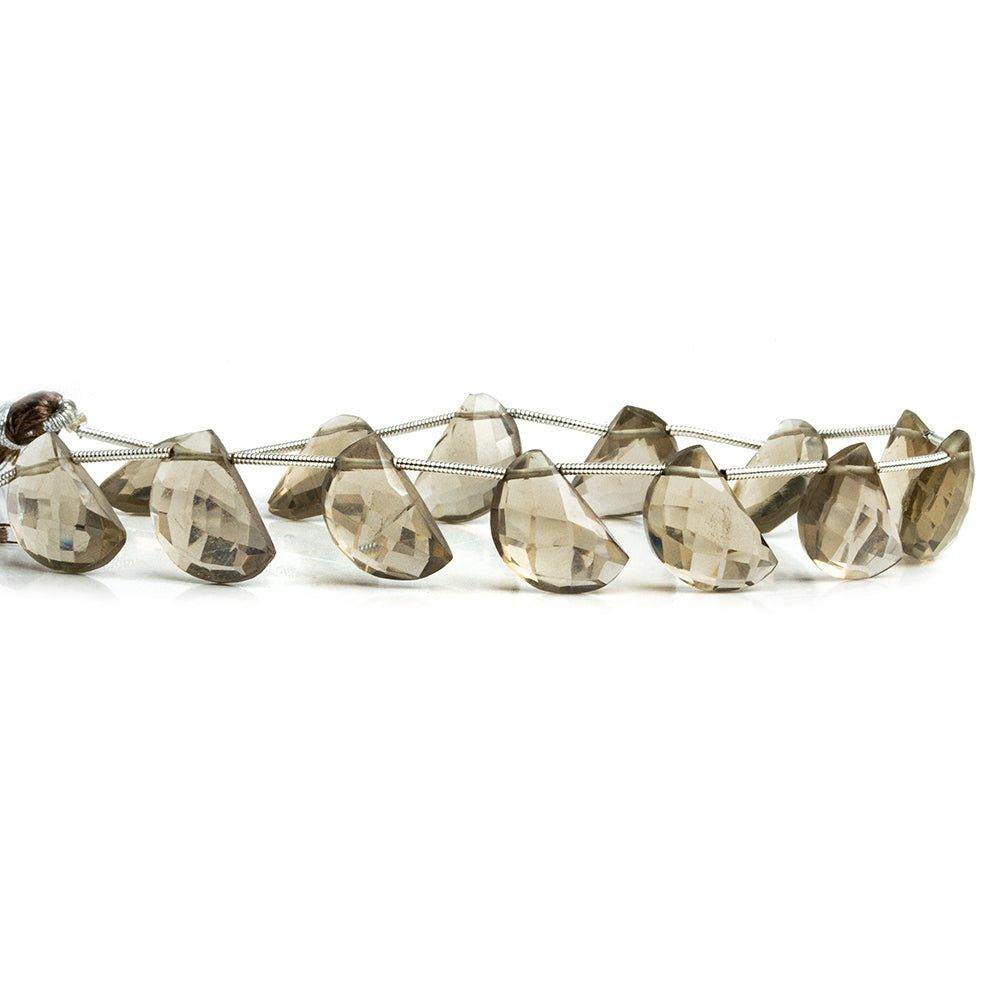 Light Smoky Quartz Half Moon Beads 8 inch 13 pieces - The Bead Traders