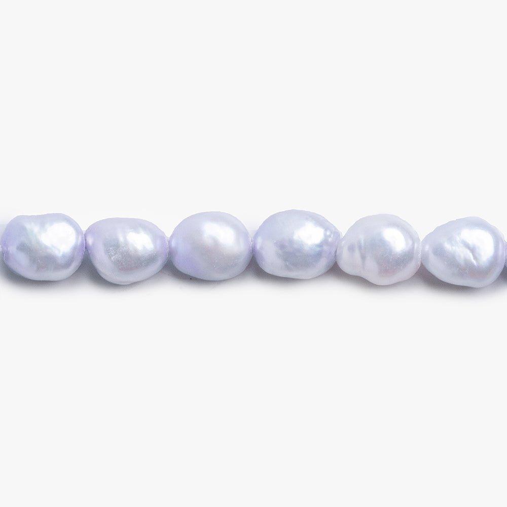 Lilac Purple Baroque straight drilled flat sided Freshwater Pearls 16 inch 39 pieces 7x8mm - 7x9mm - The Bead Traders