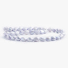 Lilac Purple Baroque straight drilled flat sided Freshwater Pearls 16 inch 39 pieces 7x8mm - 7x9mm - The Bead Traders