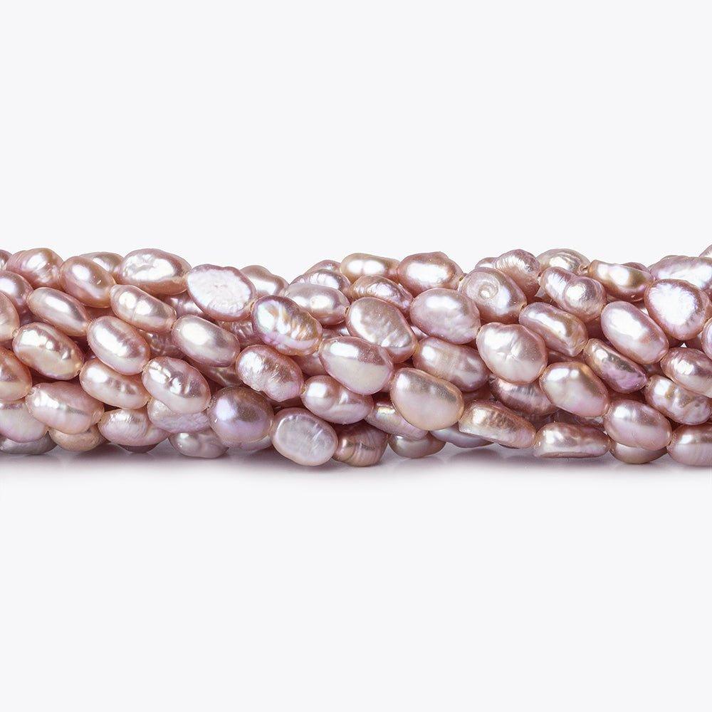 Lilac Purple Petite Baroque Freshwater Pearl 16 inch 50 pieces 5x4mm - 7x4mm - The Bead Traders
