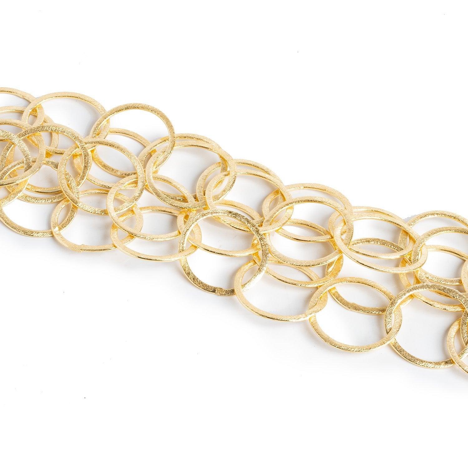 Lot of 3ft - 21x17mm Brushed Gold Chain - The Bead Traders