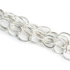 Lot of 3ft - 21x17mm Brushed Silver Chain - The Bead Traders