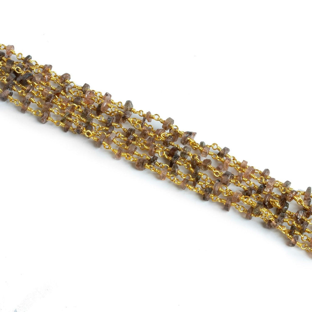 Lot of 8ft - 4mm Andalusite Gold Chain - The Bead Traders