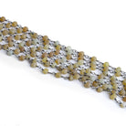 Lot of 8ft - 4mm Matte Chalcedony Black Gold Chain - The Bead Traders