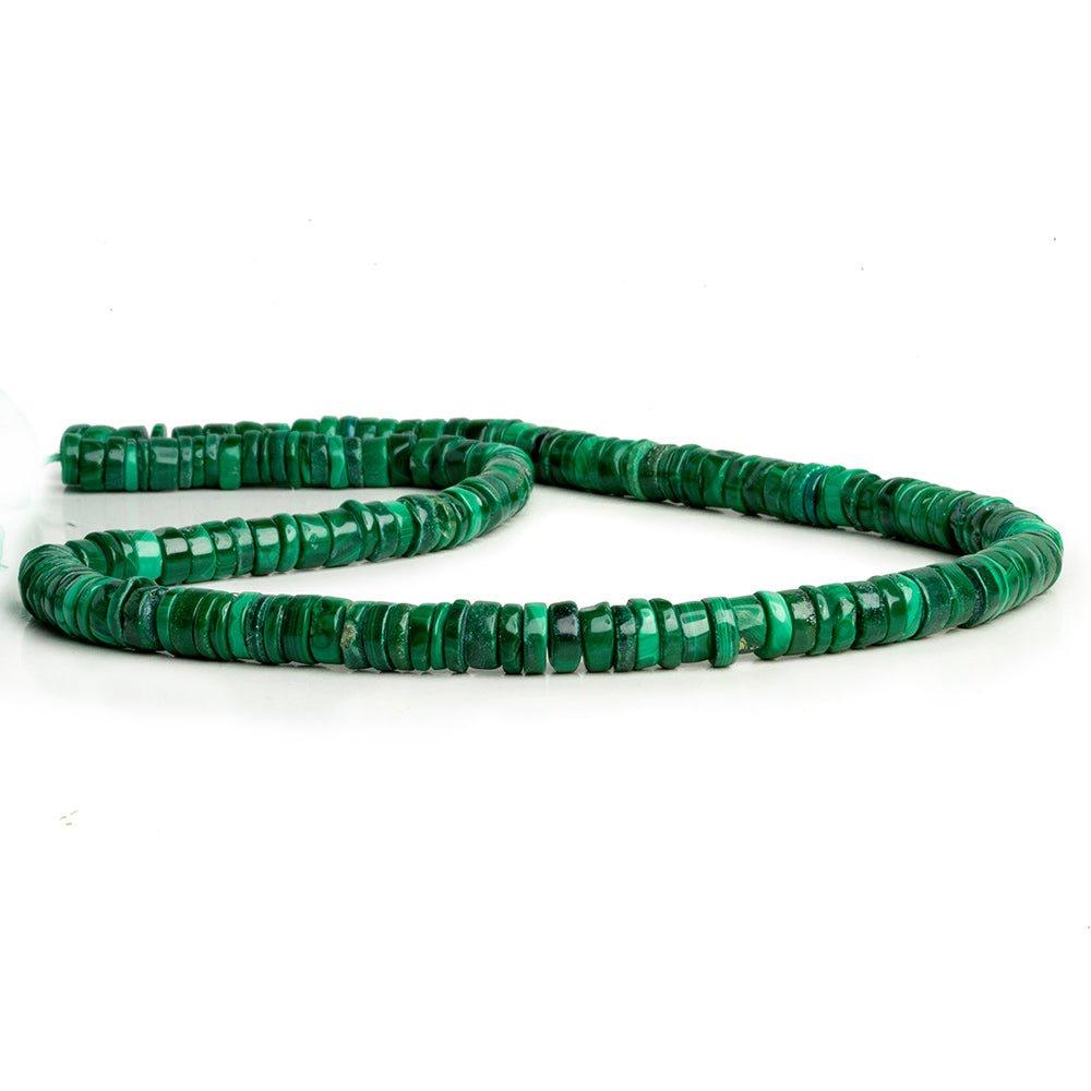 Malachite Plain Heishi Beads 16 inch 140 pieces - The Bead Traders
