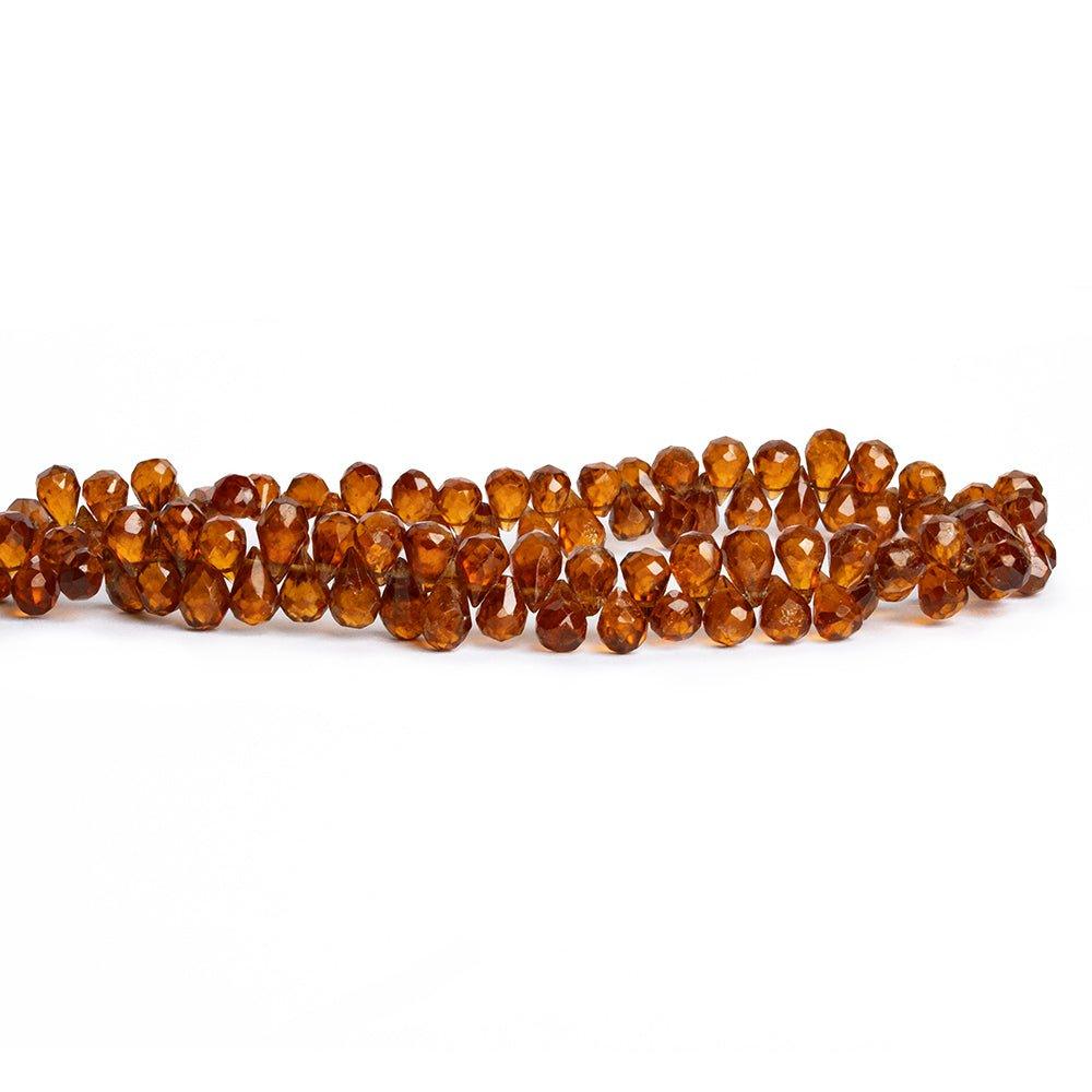 Mandarin Garnet Faceted Teardrop Beads 8.5 inch 105 pieces - The Bead Traders