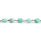Matte Amazonite Plain Nugget Black Gold Chain 20 pieces - The Bead Traders