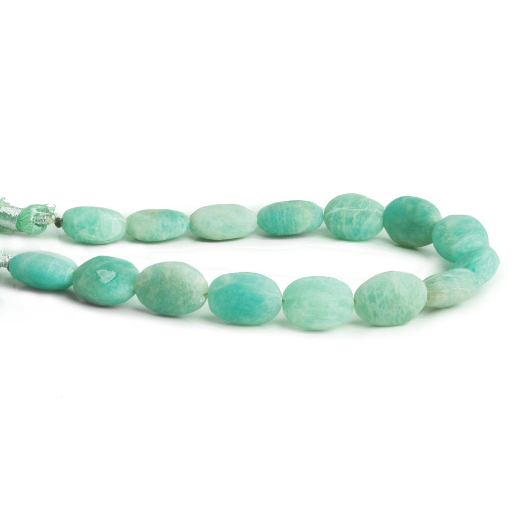 Matte Amazonite plain oval beads 7.5 inch 13 pieces - The Bead Traders