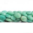 Matte Amazonite plain oval beads 7.5 inch 13 pieces - The Bead Traders