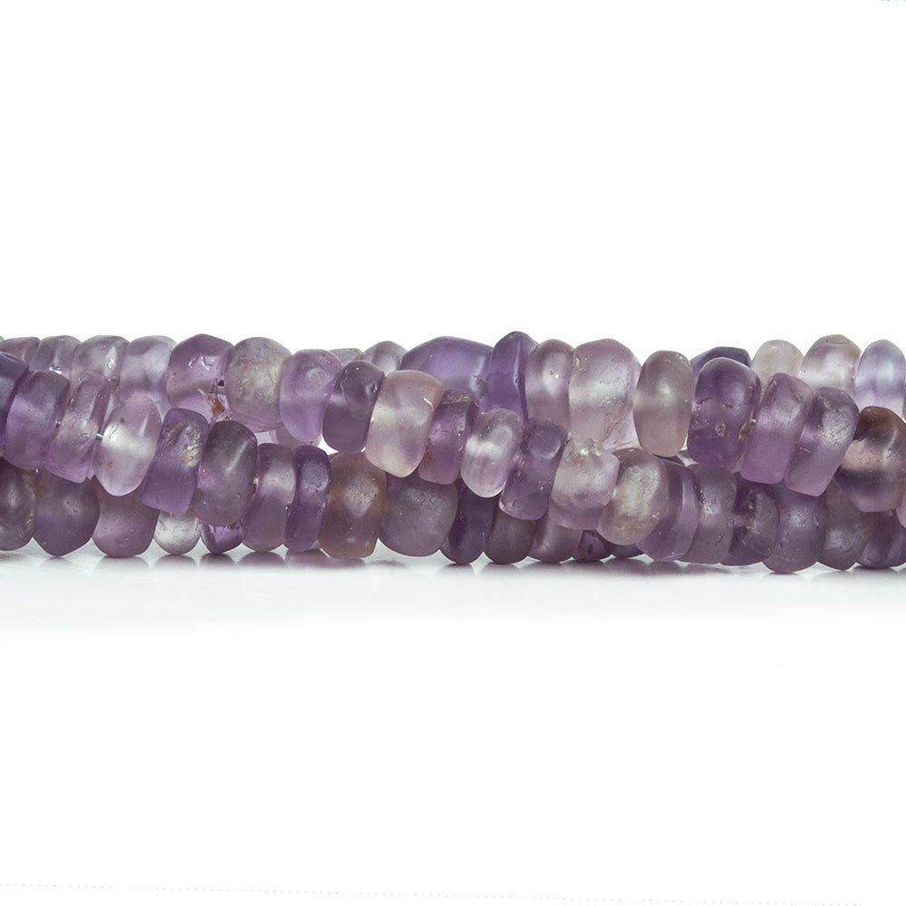 Matte Amethyst Shaded Plain Heishi Beads 7.5 inch 55 pieces - The Bead Traders