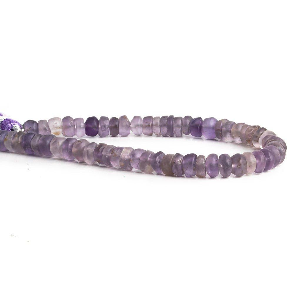 Matte Amethyst Shaded Plain Heishi Beads 7.5 inch 55 pieces - The Bead Traders