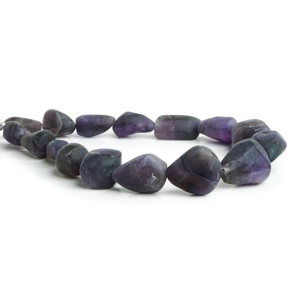 Matte Amethyst Tumbled Plain Nugget Beads 8 inch 15 pieces - The Bead Traders