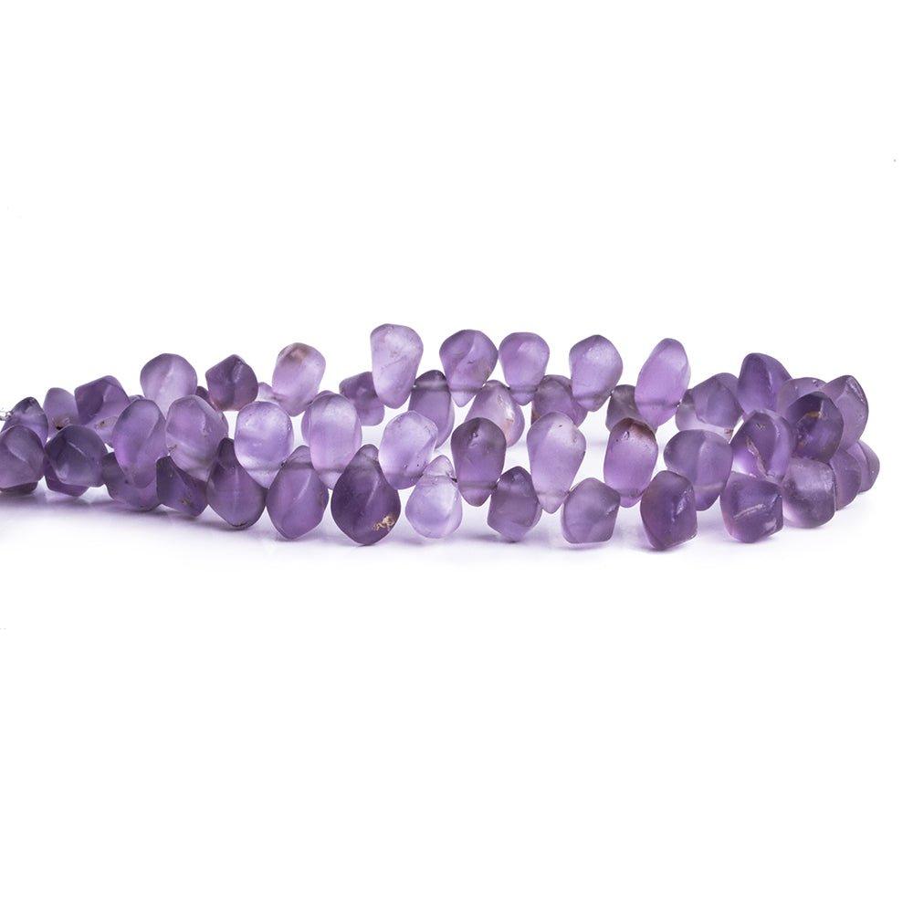Matte Amethyst Twist Beads 7.5 inch 53 pieces - The Bead Traders