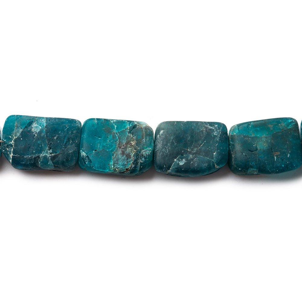 Matte Apatite plain nuggets 7.5 inch 15 beads 10x8-12x8mm - The Bead Traders