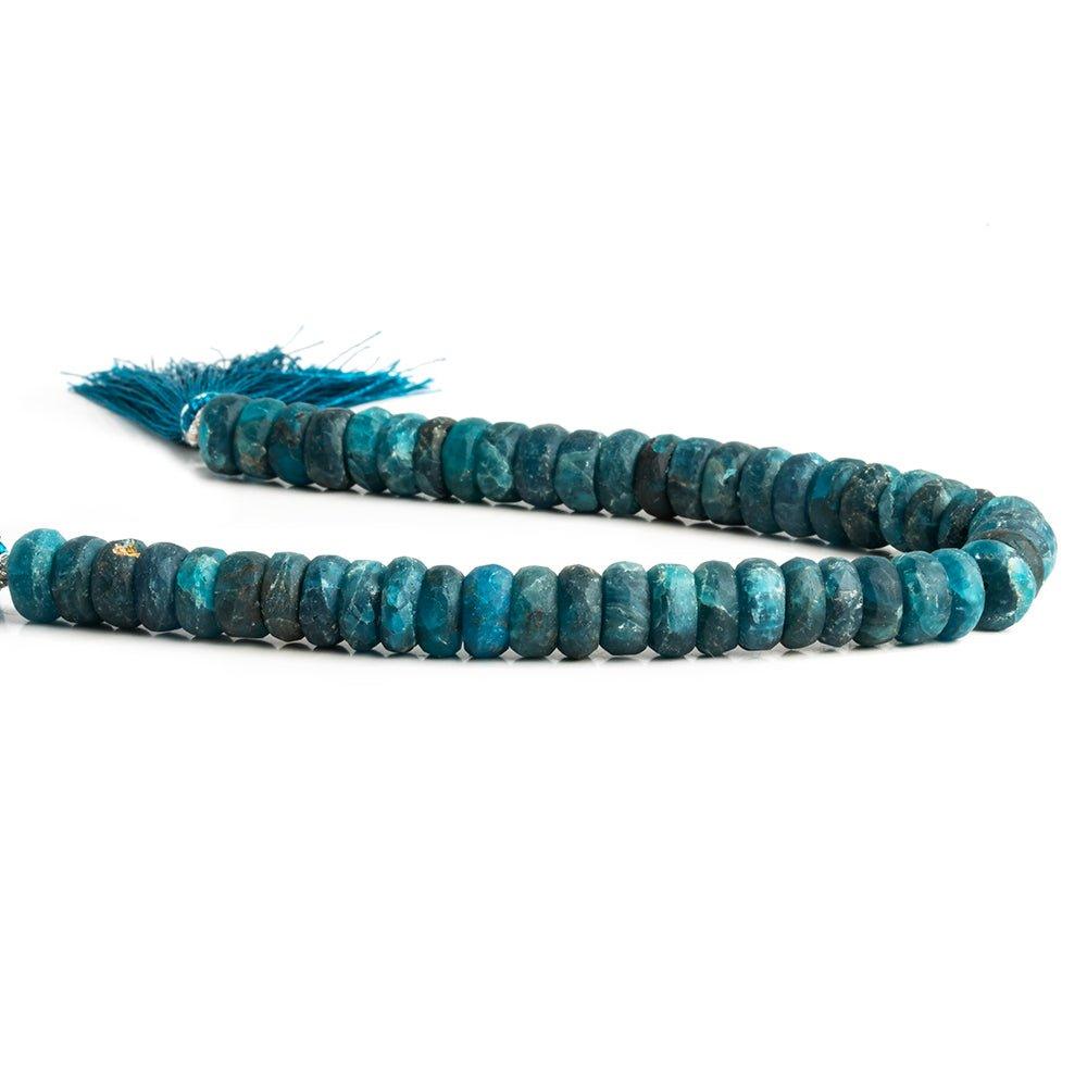 Matte Apatite Plain Rondelle Beads 8 inch 50 pieces - The Bead Traders