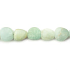 Matte Aquamarine Beryl plain nugget beads 12 inch 23 beads 8x8x7-11x8x8mm - The Bead Traders