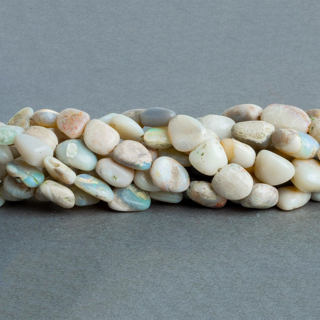 Matte Australian Opal plain nuggets 13 inch 32 beads 8x6-12x9mm - The Bead Traders