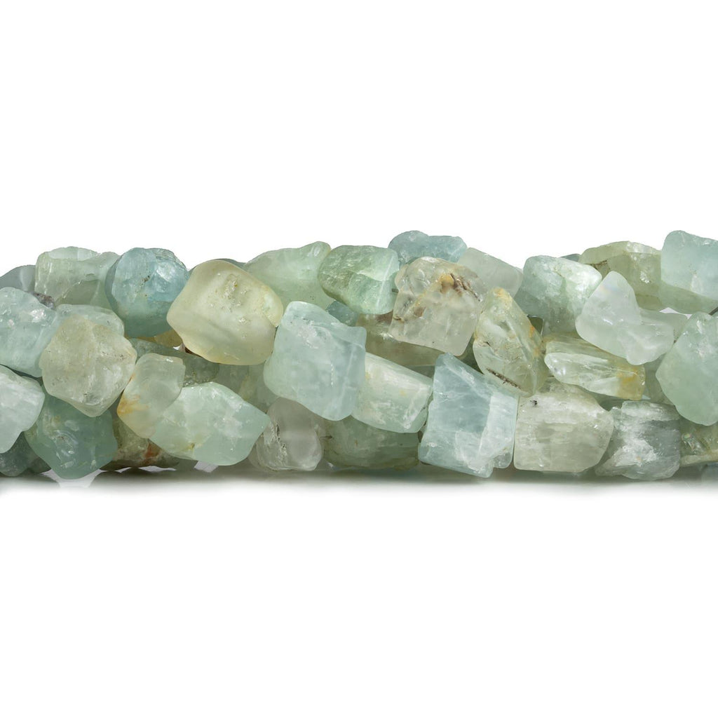 Matte Beryl Natural Crystal Beads 8 inch 21 pieces - The Bead Traders