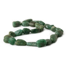Matte Blue & Green Apatite straight drilled plain nugget beads 12.5 inch 29 beads - The Bead Traders