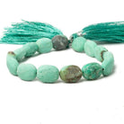 Matte Chrysoprase plain nugget beads 7.5 inch 14 pieces - The Bead Traders