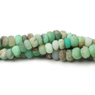 Matte Chrysoprase plain rondelle beads 7.5 inch 41 pieces - The Bead Traders