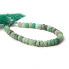 Matte Chrysoprase plain rondelle beads 7.5 inch 41 pieces - The Bead Traders