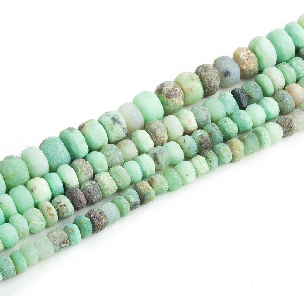 Matte Chrysoprase Rondelles - Lot of 4 - The Bead Traders
