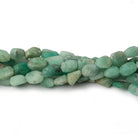 Matte Colombian Emerald tumbled plain nuggets 12 inch 42 beads A - The Bead Traders