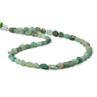 Matte Colombian Emerald tumbled plain nuggets 12 inch 42 beads A - The Bead Traders
